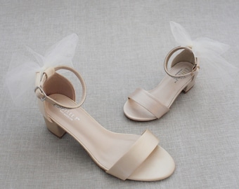 champagne short heels