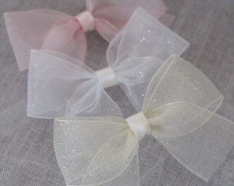 Organza hair bows | Etsy
