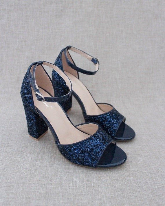 Bahamas Wedding by Kristin Vining, Part II | Sparkly shoes, Blue glitter  heels, Heels