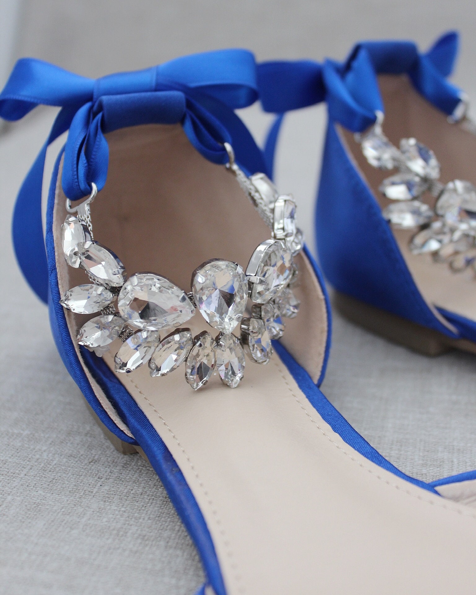 royal blue pointed toe flats