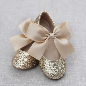 sparkly flower girl shoes