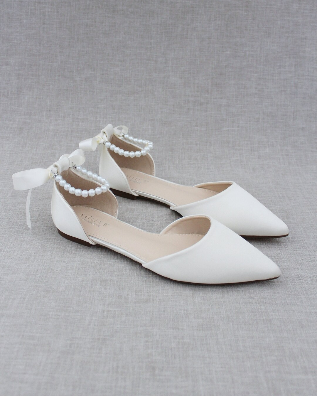 Women's Toe Mary Jane, Rhinestone & Faux Pearl Band Flat Shoes, Fashionable  Two Tone Flats - Temu Croatia