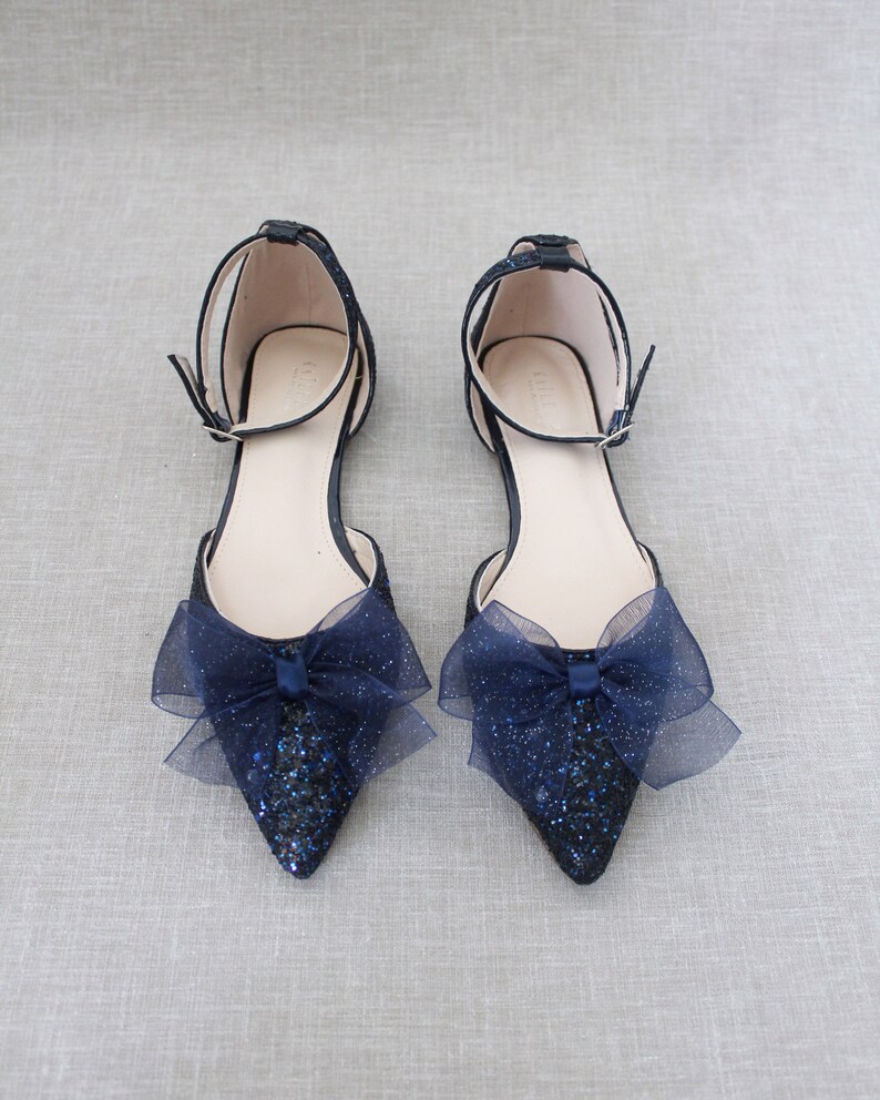 navy strappy flats