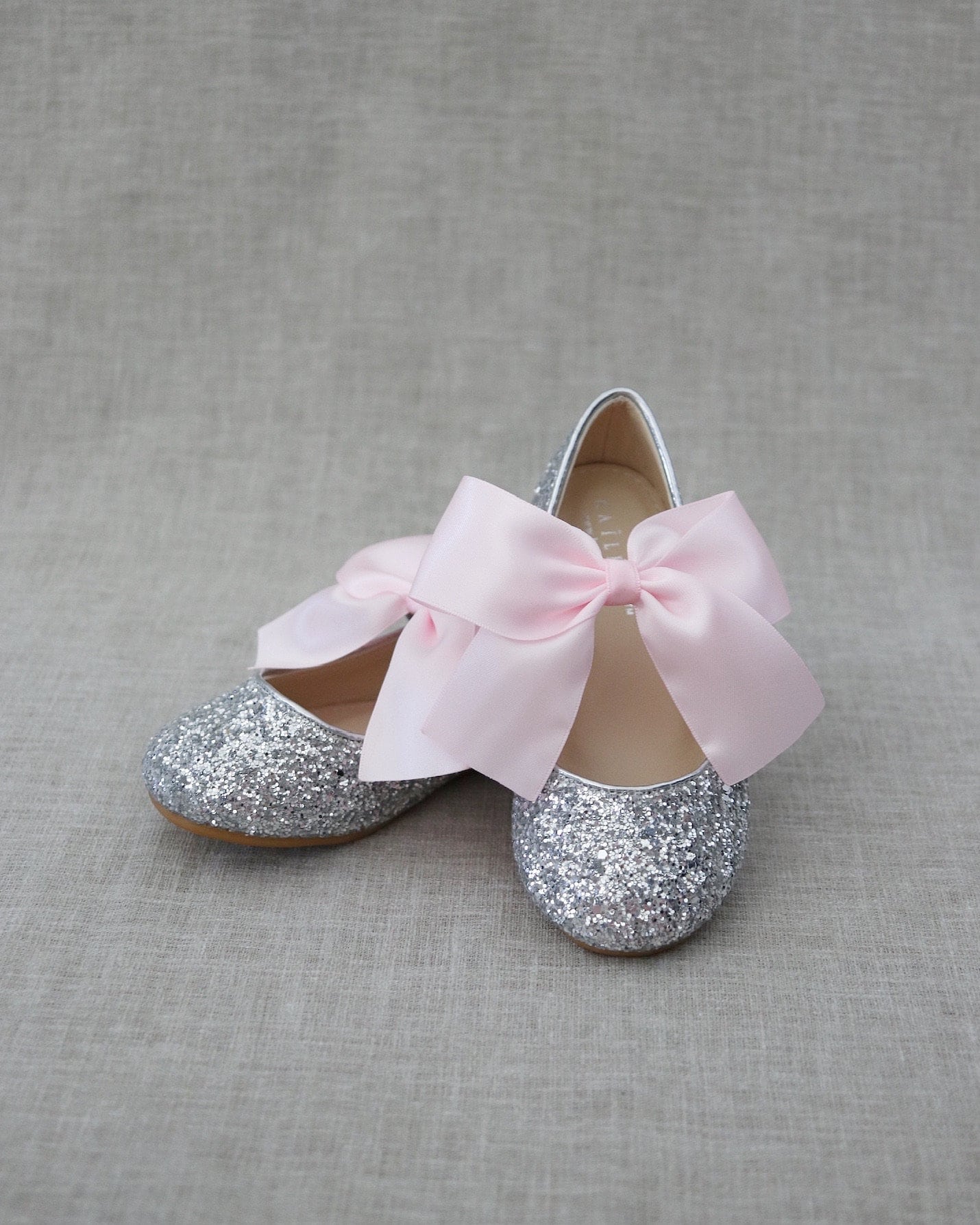 First Birthday Shoes - Gold and Silver Rock Glitter Mary Jane With