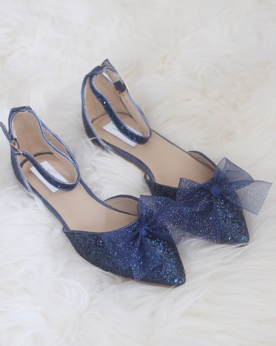 navy blue flat shoes for wedding
