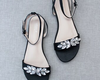 Dressy black sandals for wedding best sale
