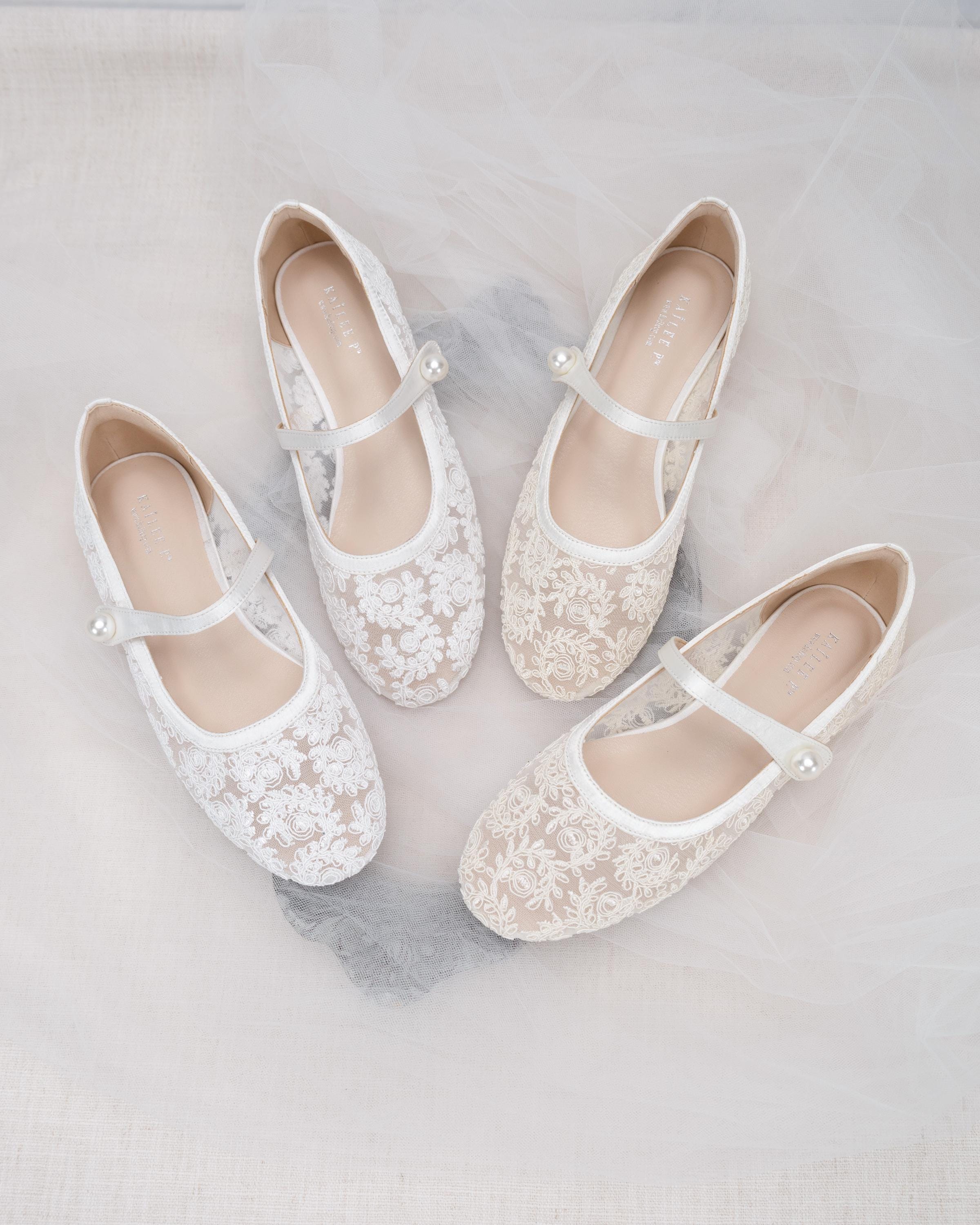 pretty ballerinas フラットシューズ(ホワイト)ブライダル Rosario Blancos Patent Leather Ballerinas