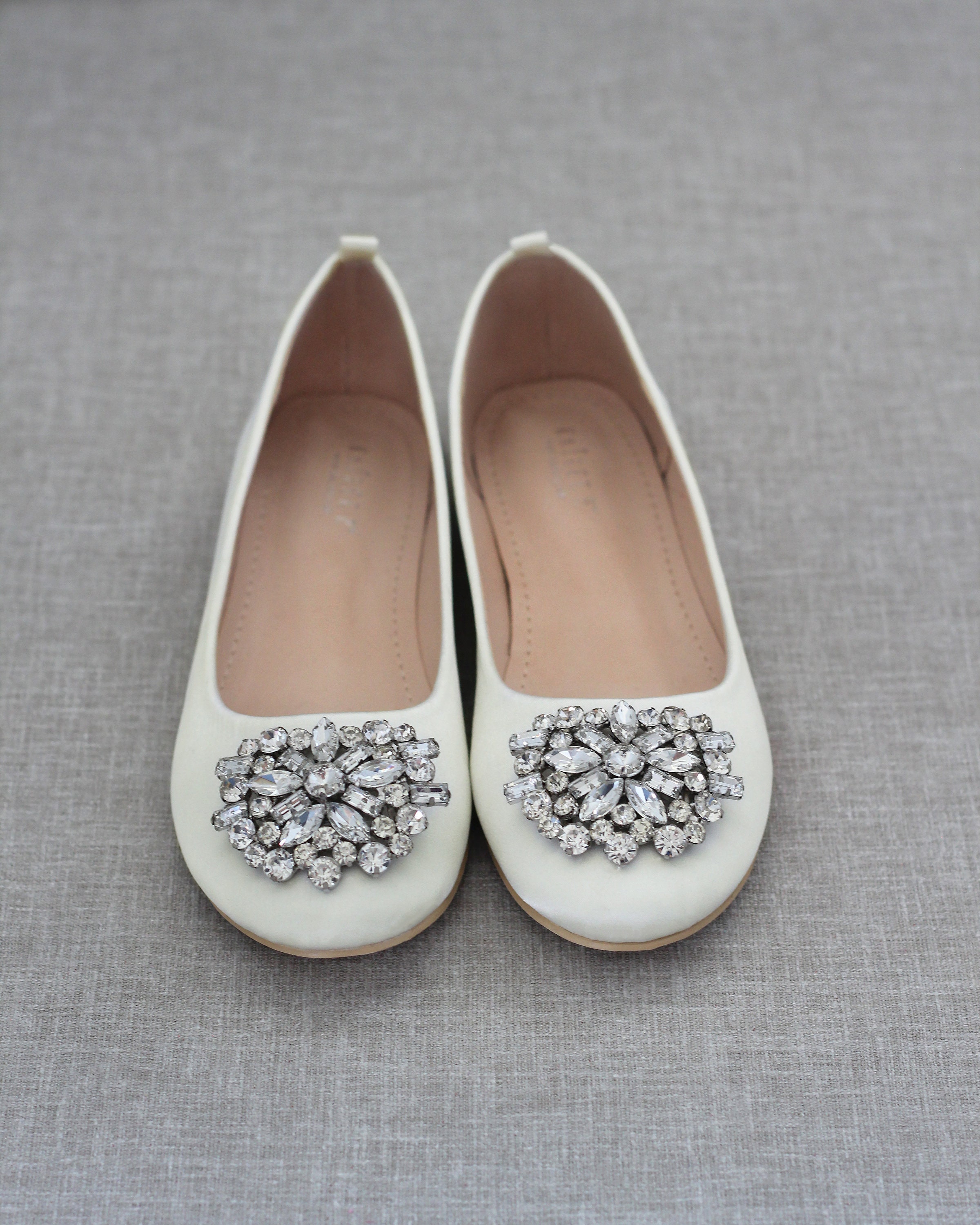 Cream flats for wedding Clearance