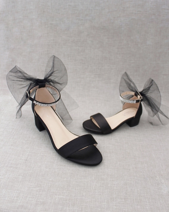 Black heel sandals for girls best sale