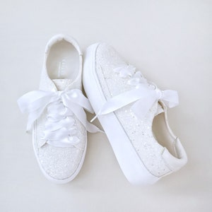 Rock Glitter Wedding Platform Sneakers Wedding Shoes, Bridesmaids Shoes, Evening Shoes, Bridal Flats, Wedding Sneakers 画像 6