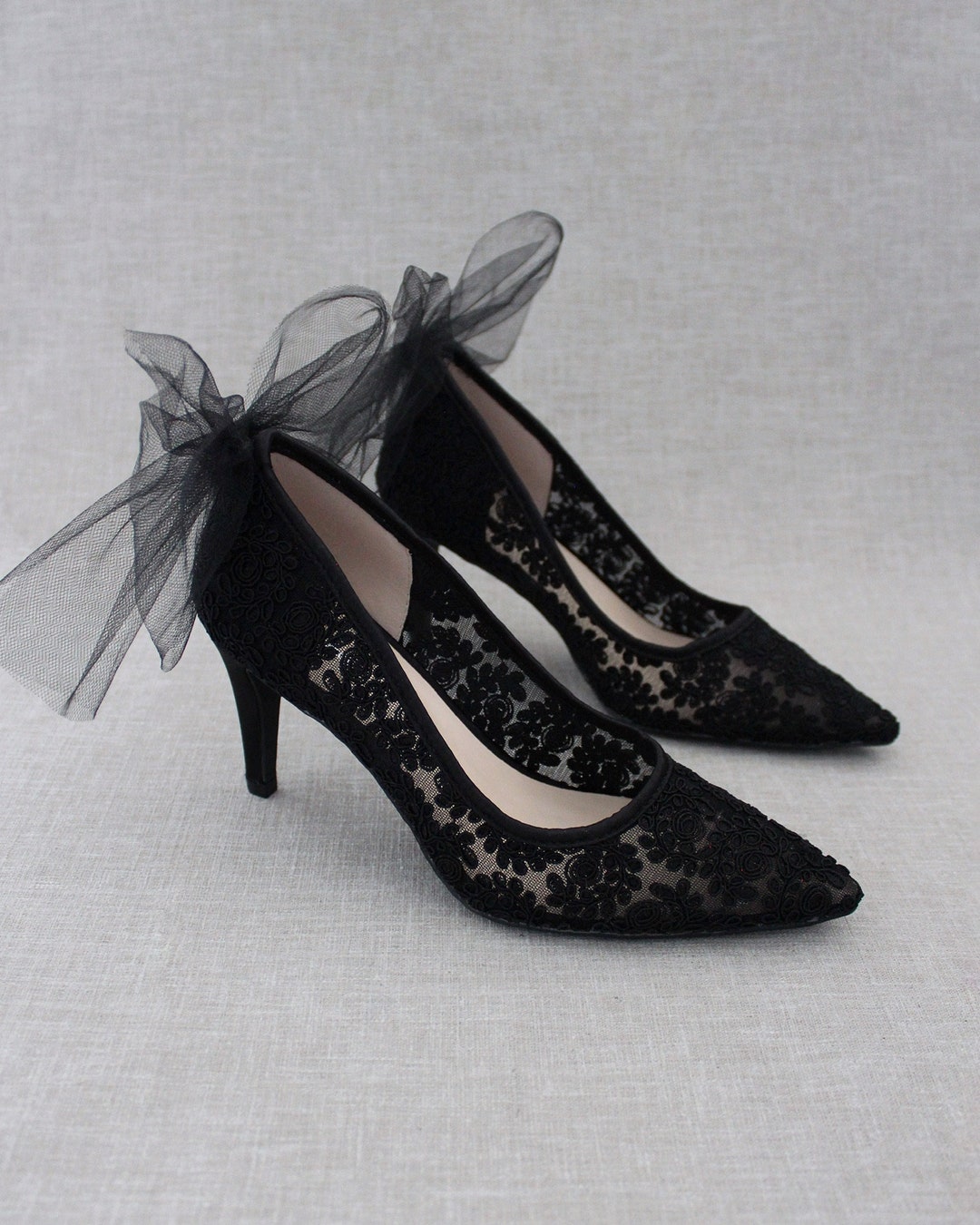 LRMYMHY Donna Punta Appunta Scarpe da Sposa in Pizzo Tacco | FindTheDeal