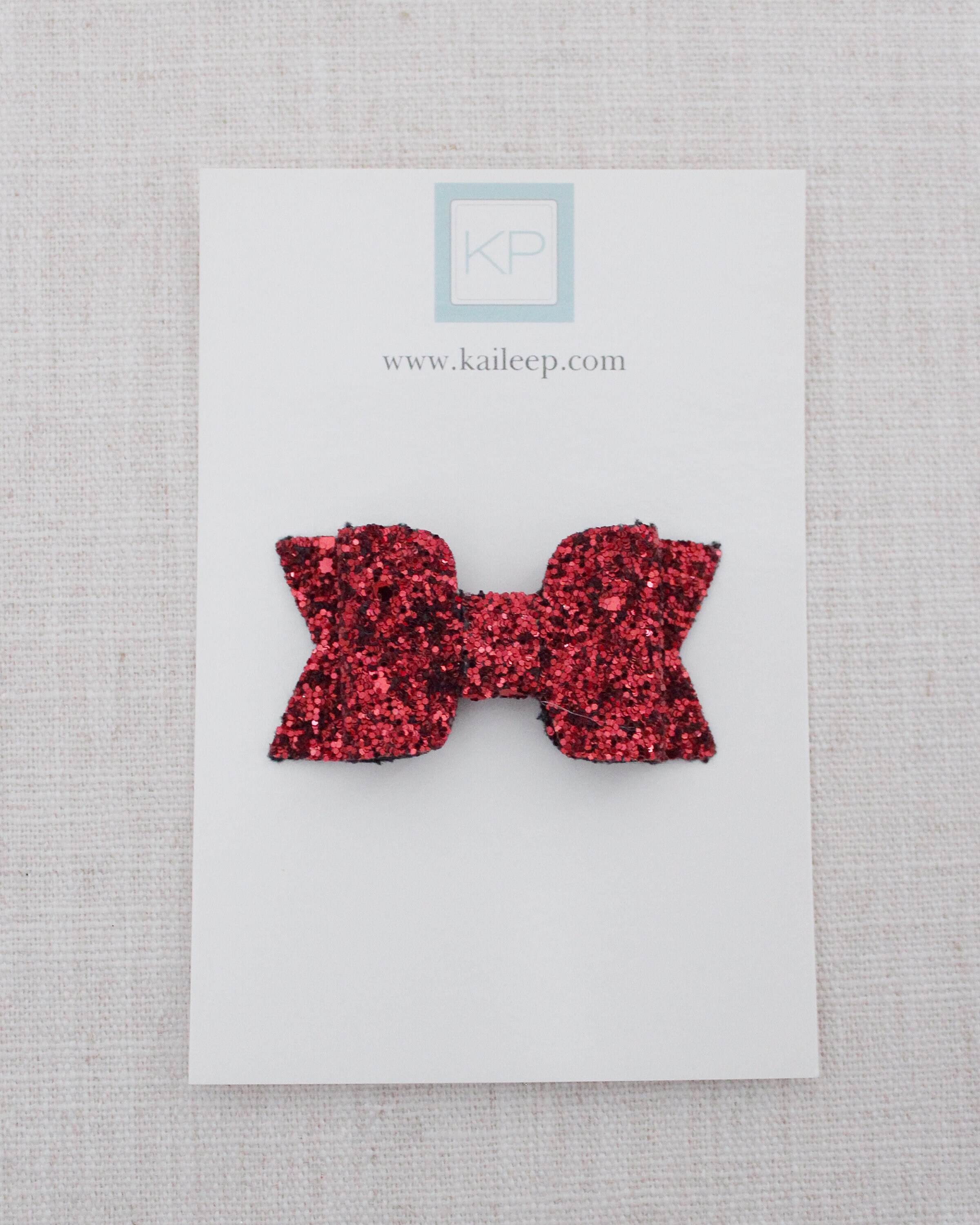 Red Glitter Bow HAIR Clips OR SHOE 