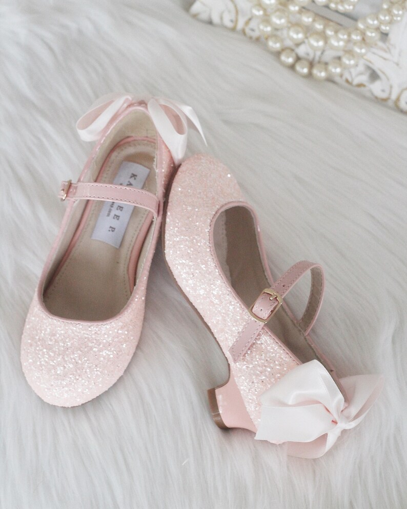 EIGHT KM Girls High Heel Dress Shoes Mary Jane Wedding Party Pumps Princess Shoes Ekm7015 Sparkle Glitter Gradual Color