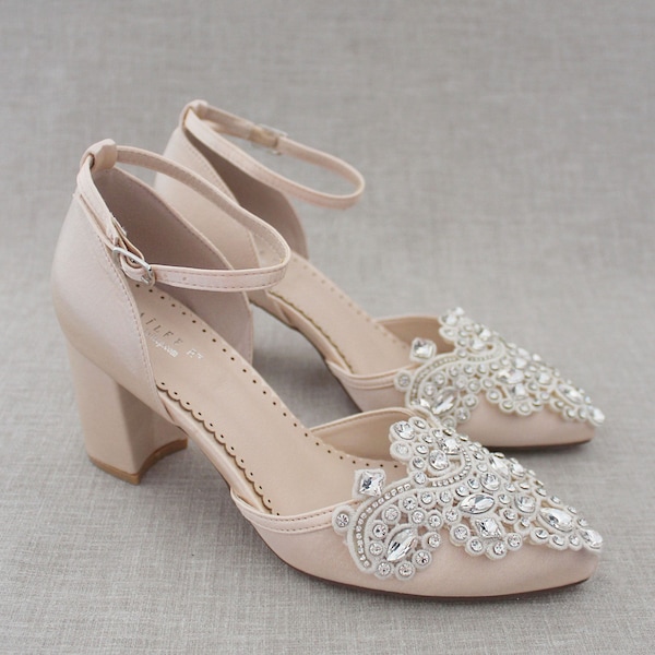 champagne low heels