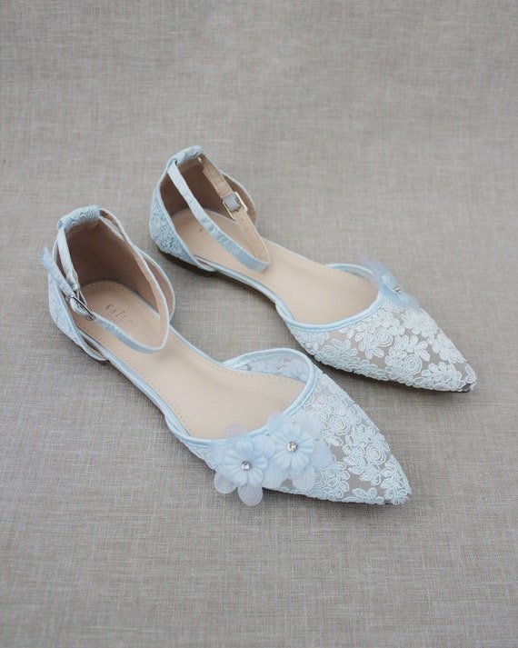 Light blue flat shoes womens sale