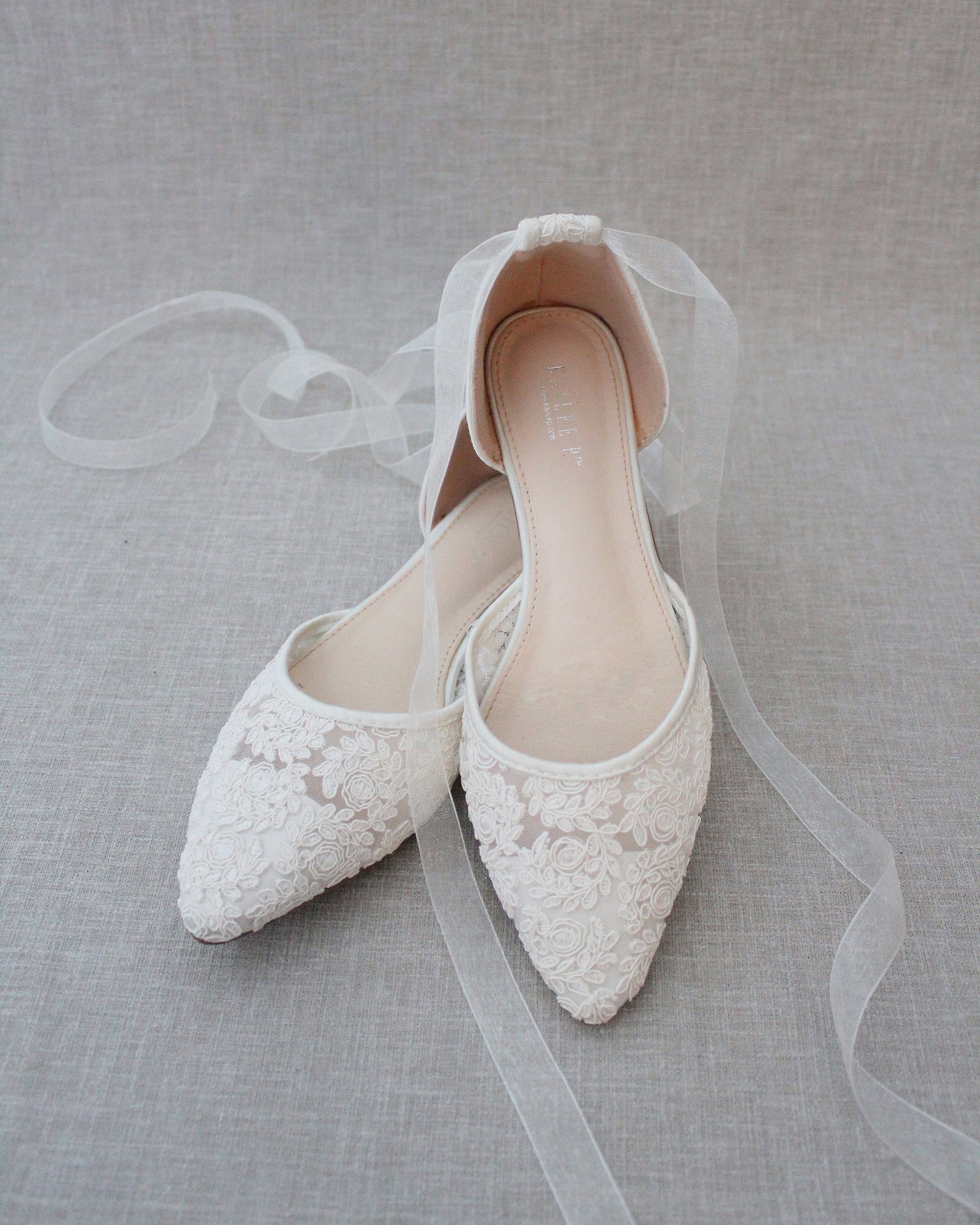 ivory pointed toe flats