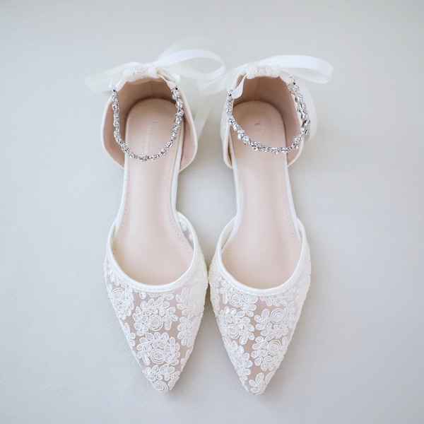 Ivory Lace Flats - Etsy