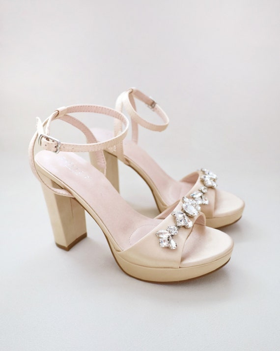 Champagne platform heels hotsell