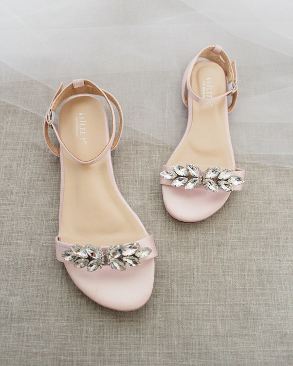 Buy Pearl Wedding Sandals Tstrap PINK Pearl With Rhinestones Online in  India  Etsy