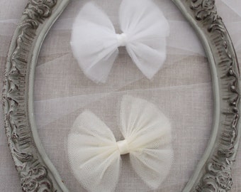 PAPILLON TULLE BOW - pinces à cheveux, nœuds de cheveux de mariage, nœuds de filles de fleur, nœuds de fête, bandeau de bébé