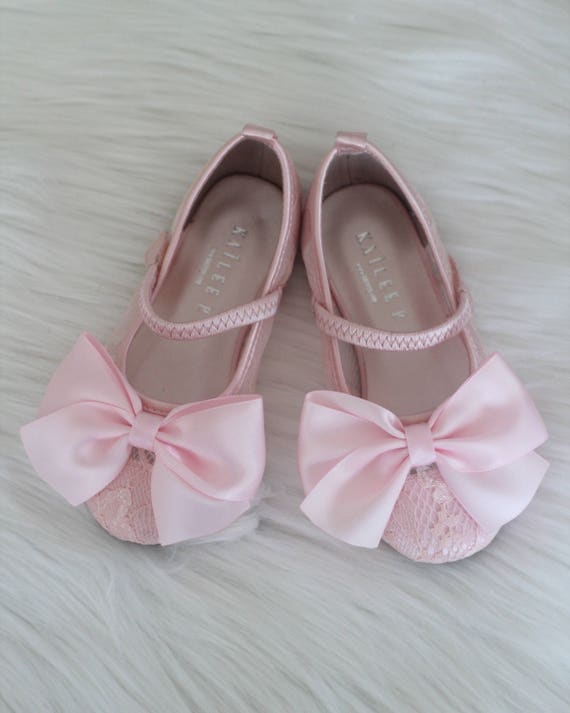 Girls Shoes Flower Girl Shoes PINK LACE 