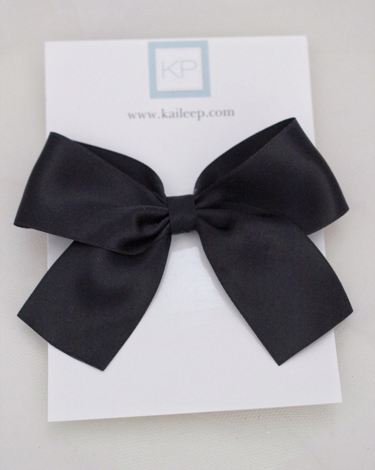 Black Satin Mary Jane With FRONT SATIN BOW - for Fall Flower