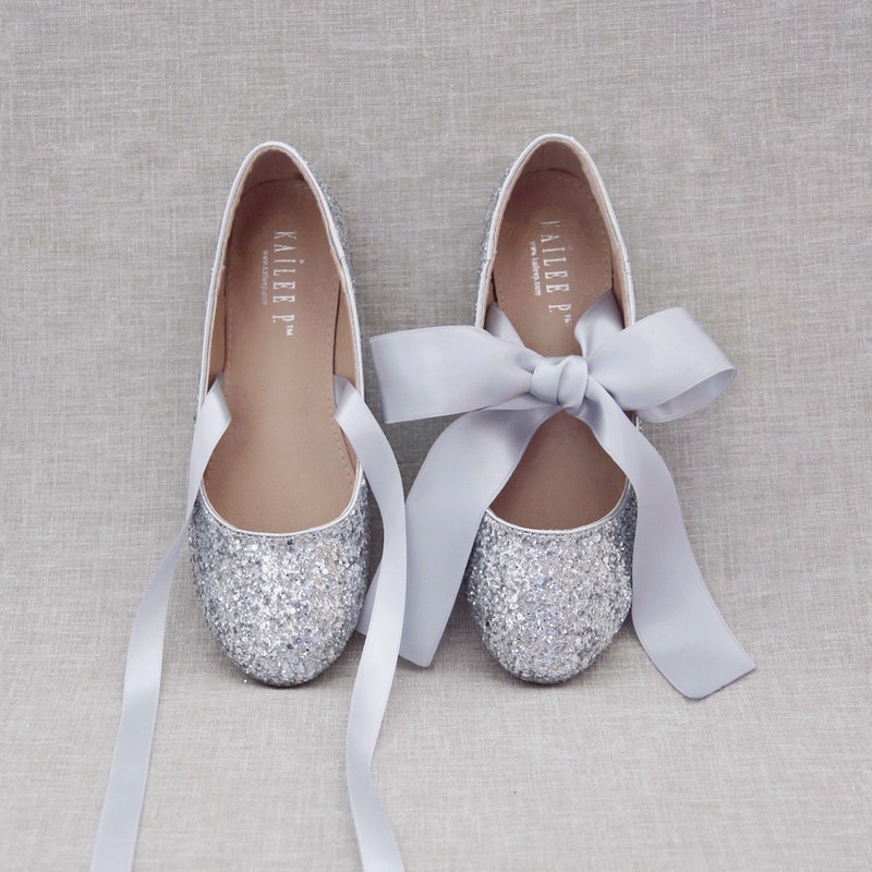 bridal flats silver