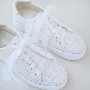 Rock Glitter Wedding Platform Sneakers Wedding Shoes, Bridesmaids Shoes, Evening Shoes, Bridal Flats, Wedding Sneakers image 10