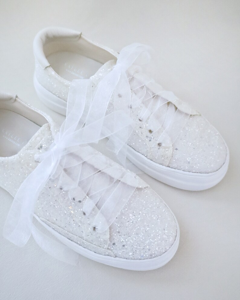 Rock Glitter Wedding Platform Sneakers Wedding Shoes, Bridesmaids Shoes, Evening Shoes, Bridal Flats, Wedding Sneakers image 10