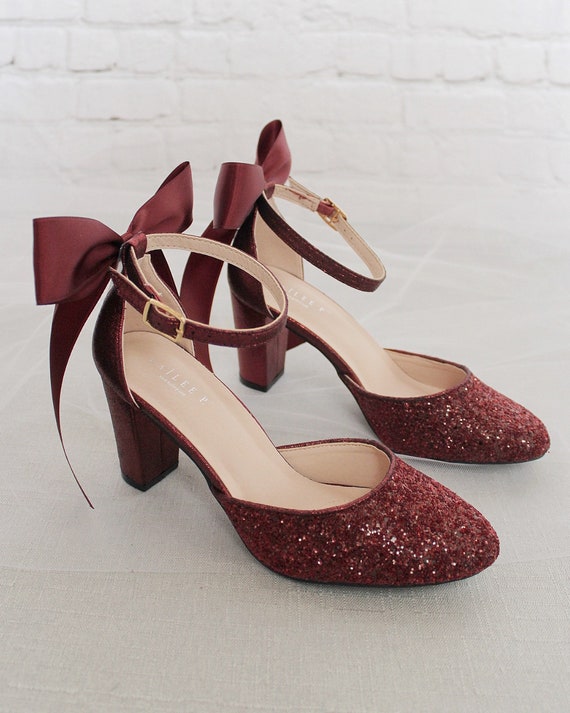 Buy BURGUNDY VELVET HEELS, Dark Red High Heels, Burgundy Velvet Shoe,  Wedding Heel, Velvet Block Heel, Classic Wedding Shoe, Velvet Gift for Her  Online in India - Etsy