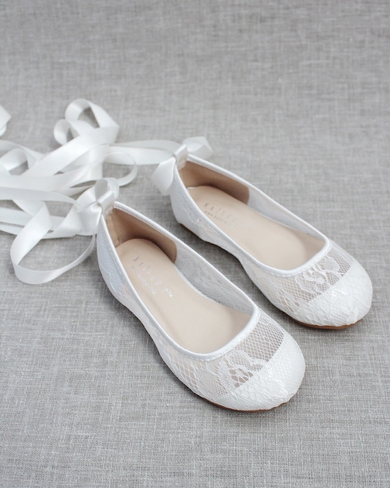 Girls White New Lace Ballerina With Ballerina Lace Up - Etsy México