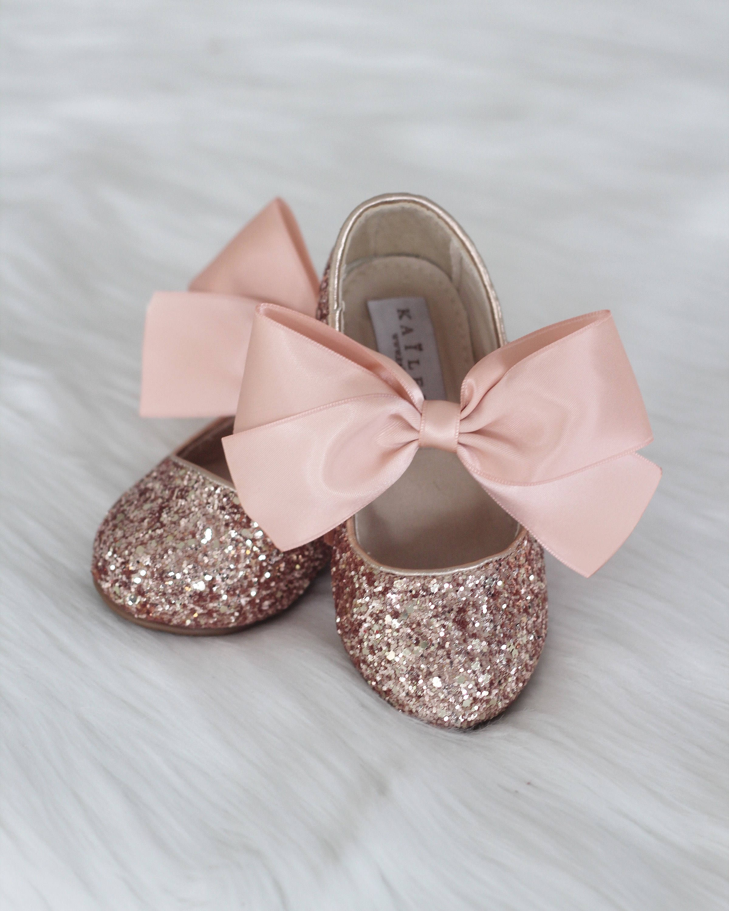 rose gold baby girl shoes