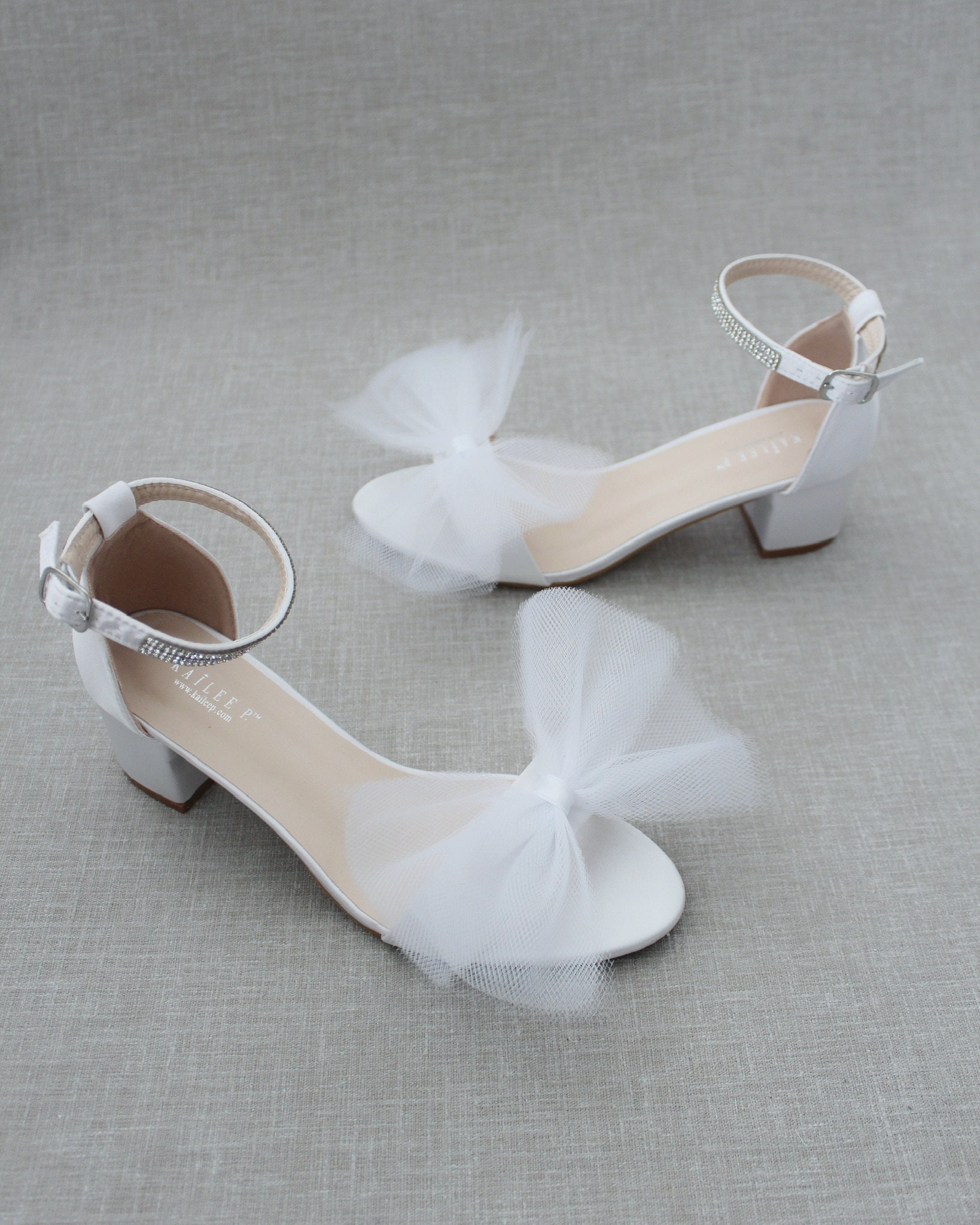 white satin block heels