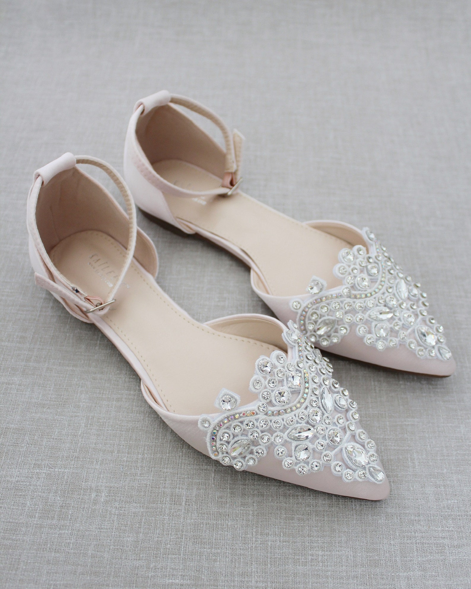 blush pointed toe flats