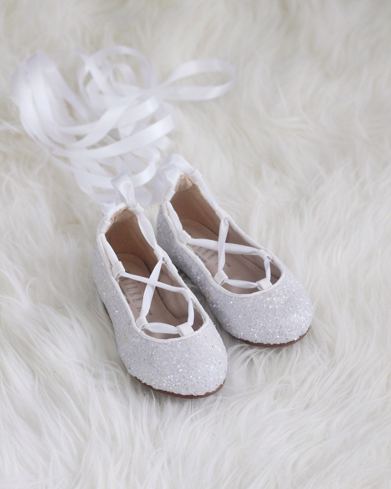 White Rock Glitter Infant Girl Shoe and Girls Ballerina Shoes - Etsy