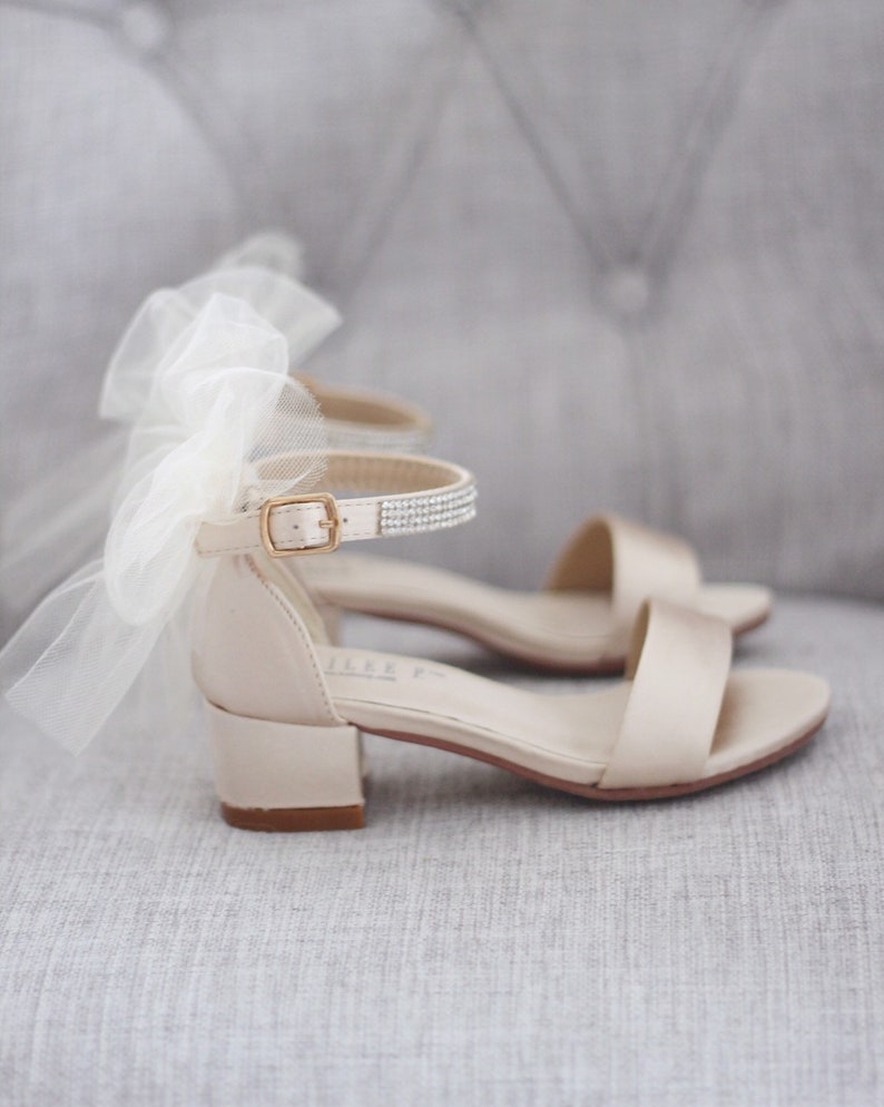 champagne block heel shoes