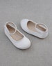 White Satin Flats with MINI PEARLS, For flower girls, baptism shoes, christening shoes, baby shoes 