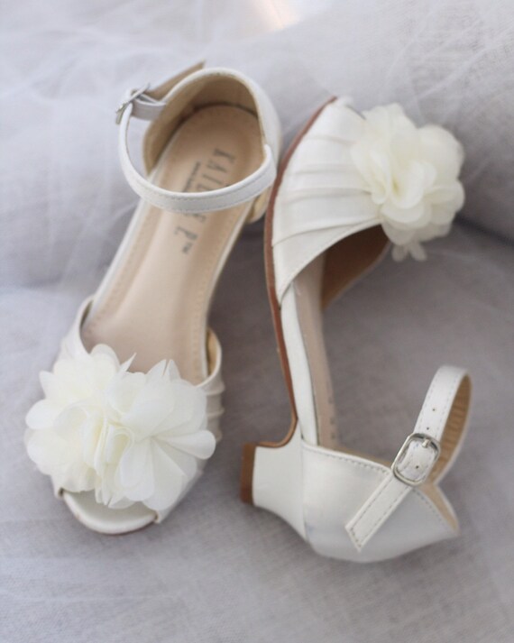 heeled flower girl shoes