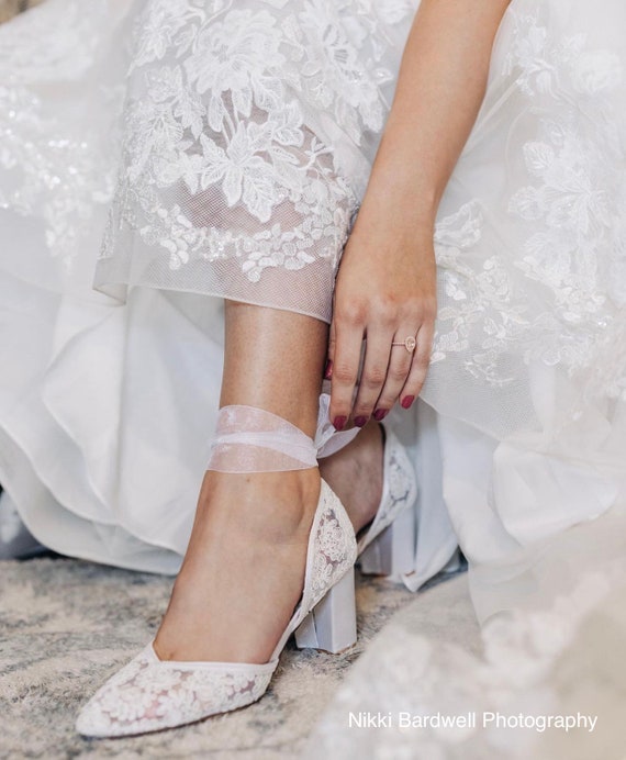 Tie up wedding shoes sales