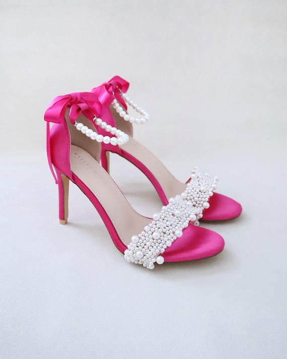 Fuchsia sandals wedding best sale