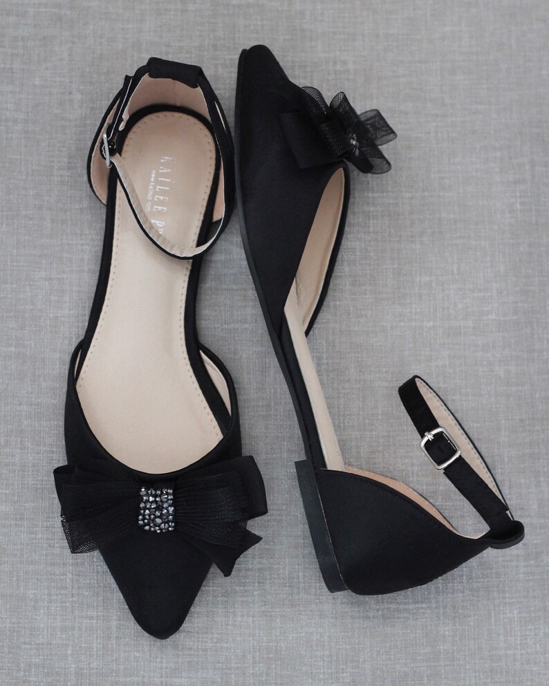 sparkly flats with bow