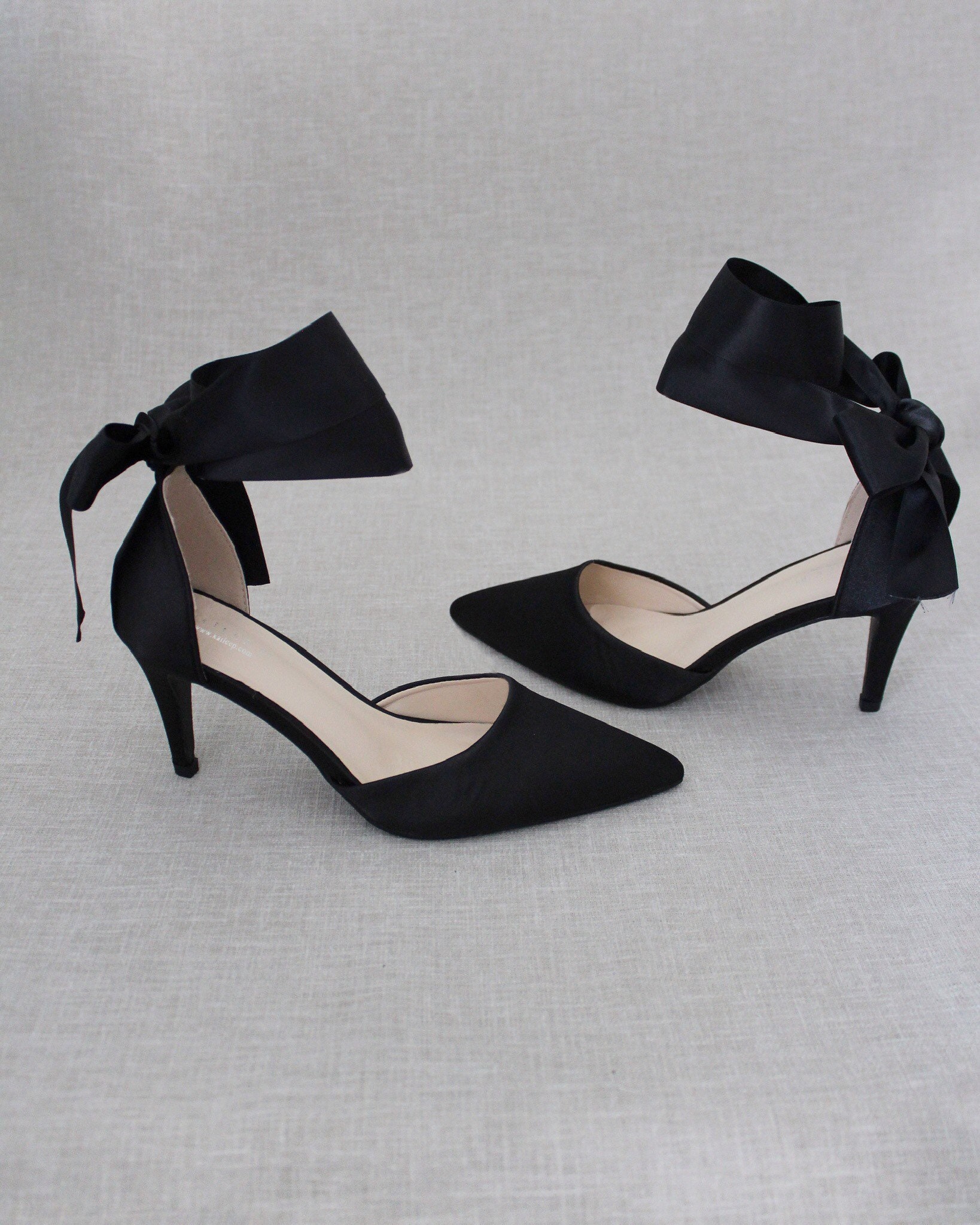 Black High Heels With Bows