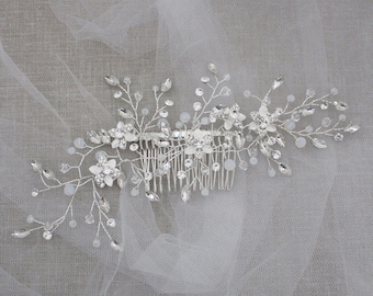 Crystal and Rhinestones Vine Sprays Hair Comb, Wedding Hair Accessories, Wedding Jewelry, Bridal Headpiece, Wedding Hair Vine