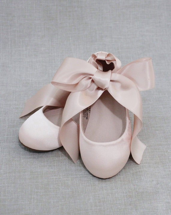 blush pink flower girl shoes