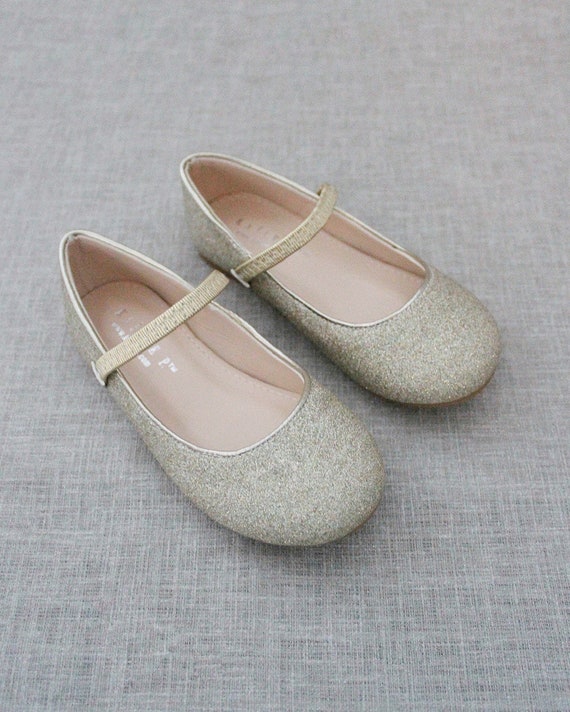 Glitter Mary Jane Ballet Flats Slip on with Bow for Toddler/Little Kid/Big Kid FITORY Girls Dress Shoes 