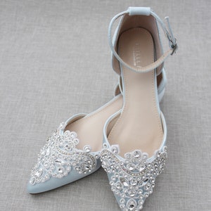 light blue bridal shoes