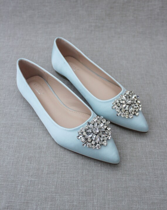 Baby blue flats best sale wedding