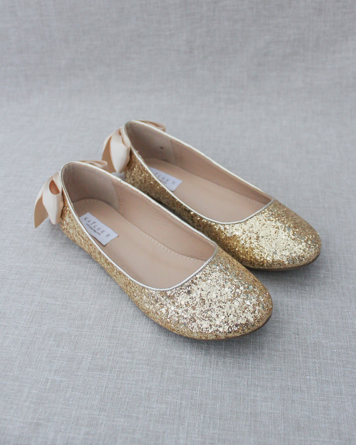 gold pumps flat