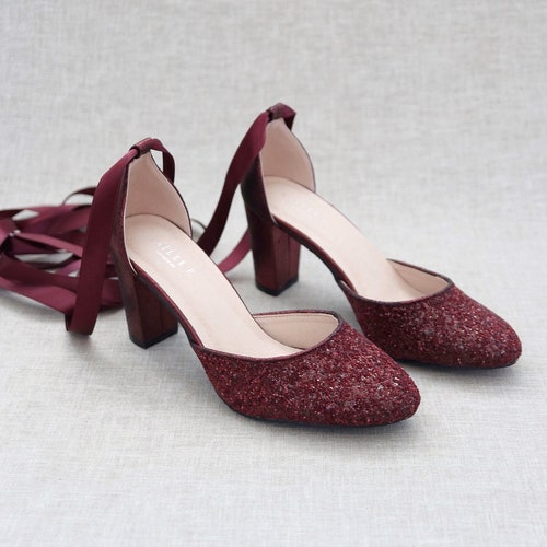 Women Fashion Velvet Shoes Block Heels Slingback Lace Up Pointy Toe Dance Pumps Women Fashion Velvet Shoes Block Heels Slingback Lace Up Pointy Toe Dance Pumps