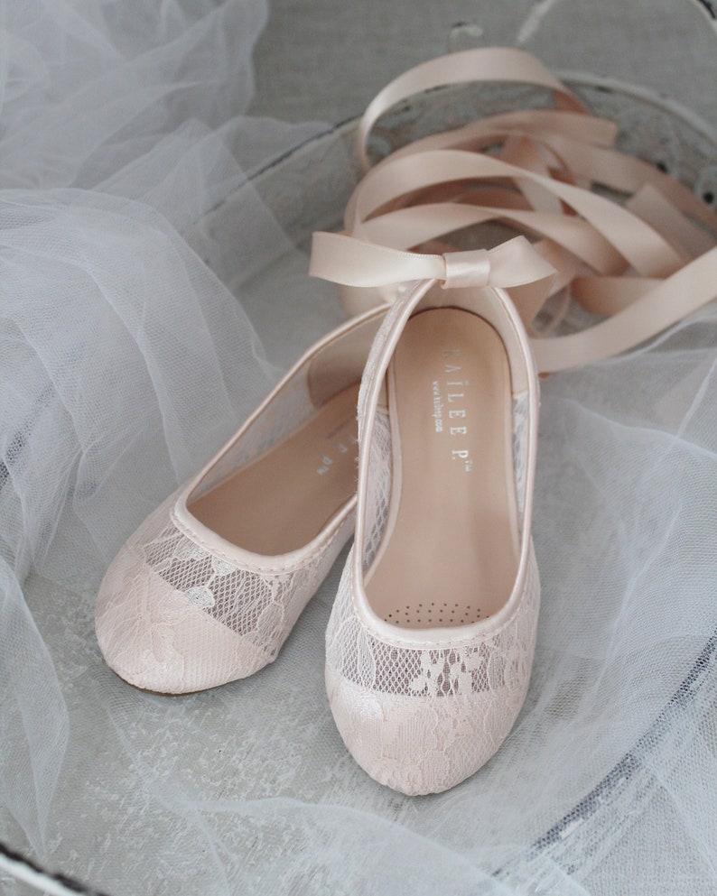 Ballerina Flats Flower Girls Shoes Pink 